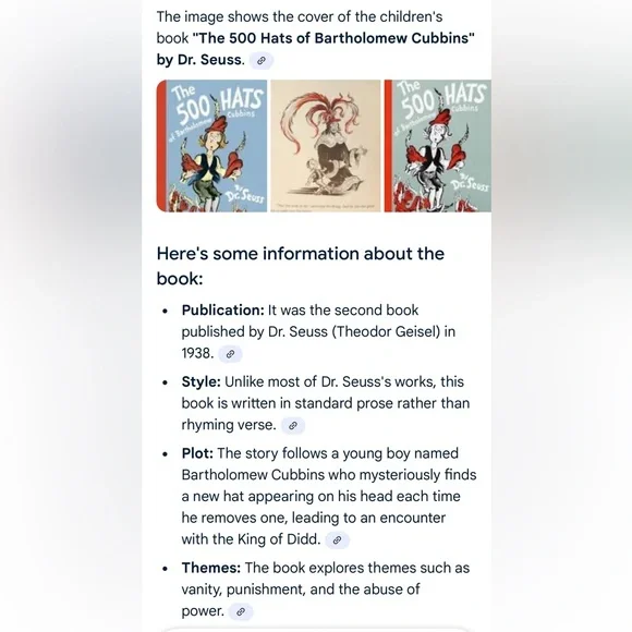 VINTAGE RARE COPY of DR. SUESS’S ‘THE 500 HATS of BARTHOLOMEW CUBBINS’ BOOK